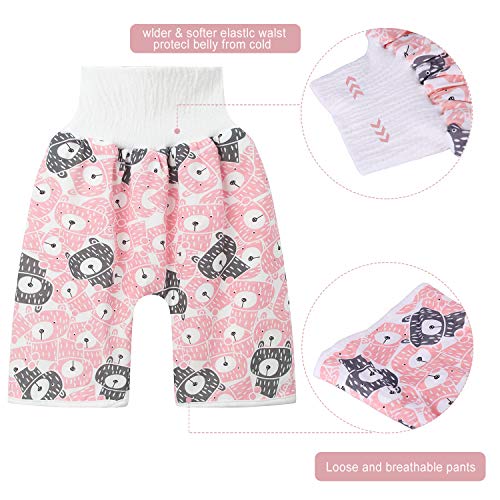 2 Packs Strong Absorbent Toddler Training Pants, Waterproof, Breathable