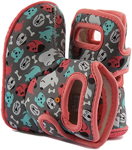 BOGS Baby Girls Puppy Grey Insulated Wellies Boots