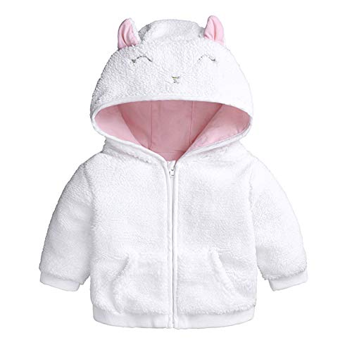 FYMNSI Newborn Baby Girl Fleece Hooded Winter Coat