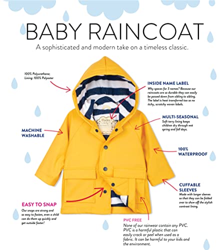 Hatley Baby Boys' Printed Raincoat, Yellow, (9-12 Months)