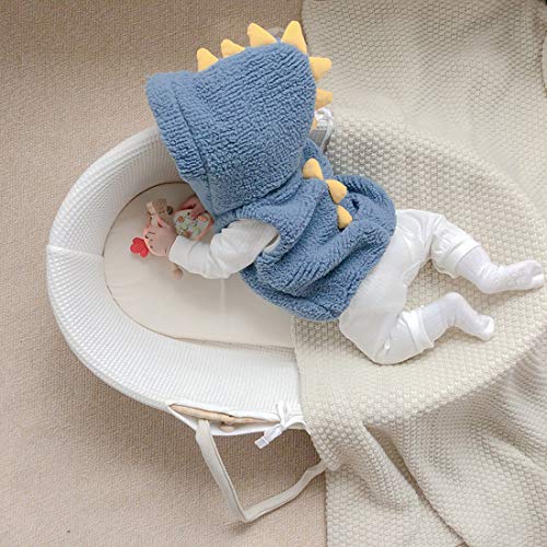 Sheep Sleeveless Hooded Imitation Lamb Wool Vest Beige