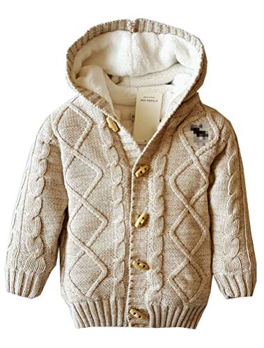 Odziezet Baby Hooded Wool Knit Cardigan Jacket 0-5 Years