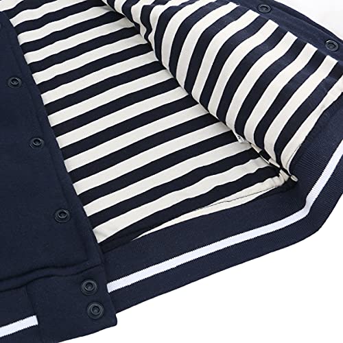 Famuka Kids Navy Baseball Suit Jacket, 6-9 Months