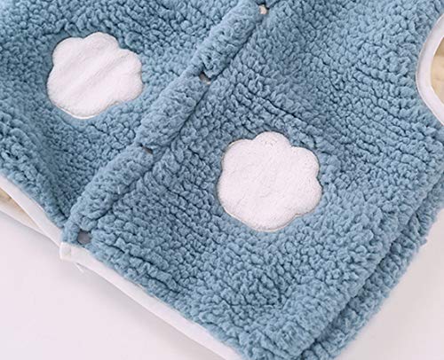 Sheep Sleeveless Hooded Imitation Lamb Wool Vest Beige