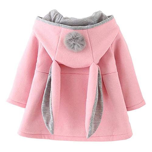 TMEOG Baby Girls Rabbit Ears Hooded Cozy Jacket