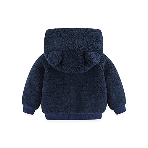 Cartoon Fleece Hooded Jacket for Newborns 3-6M