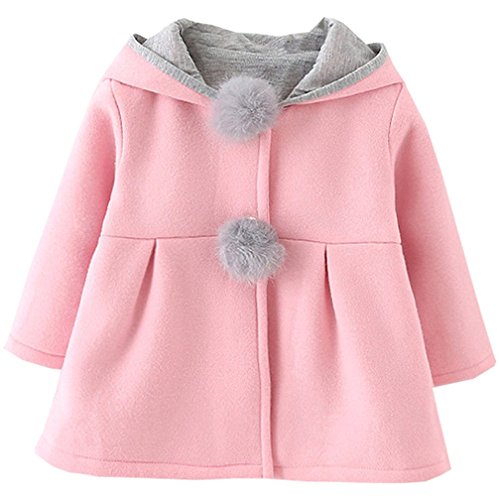 TMEOG Baby Girls Rabbit Ears Hooded Cozy Jacket