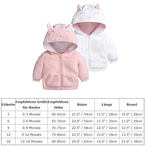 FYMNSI Newborn Baby Girl Fleece Hooded Winter Coat