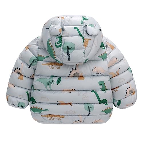 Grey Padded Toddler Winter Coat, 6-12 Months, Unisex