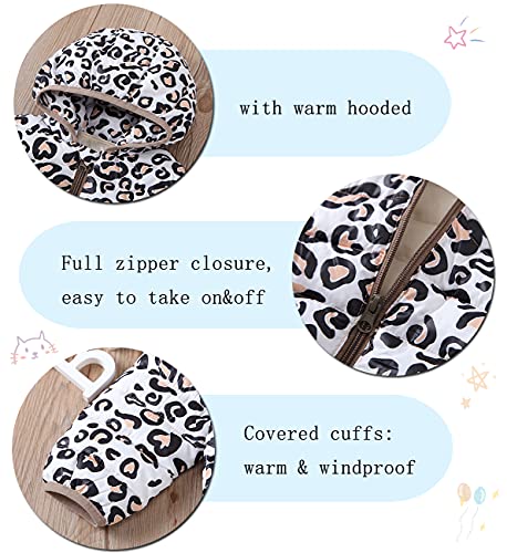 Leopard Print Winter Coat for Toddler Boys/Girls