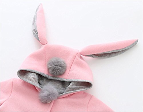 TMEOG Baby Girls Rabbit Ears Hooded Cozy Jacket