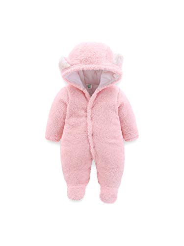 Cozy Winter Fleece Romper for Babies, 0-12 Months