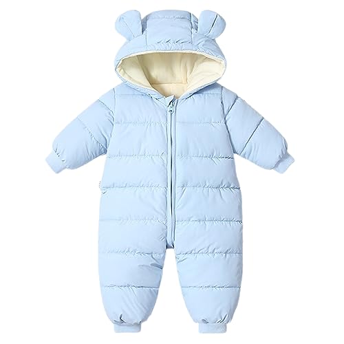 Winter Snowsuit Hooded Fleece Romper for Baby Boys & Girls