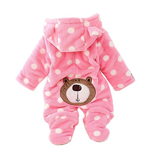 Gaorui Newborn Baby Winter Fleece Onesie Snow Suit