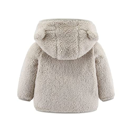Bear Ear Hooded Fleece Winter Coat for Babies