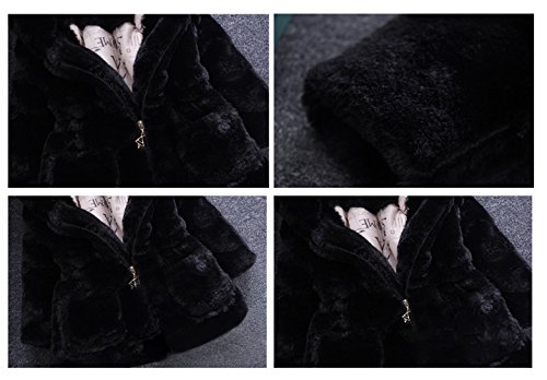Baby Girls Rabbit Fur Hooded Coat for Winter