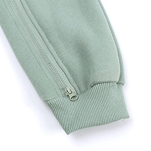 Newborn Baby Bear Ear Hooded Jumpsuit - Green