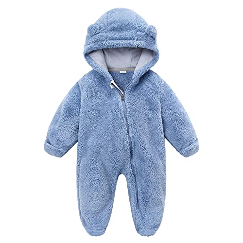 Flannel Bear Winter Jumpsuit - Unisex Baby Onesie