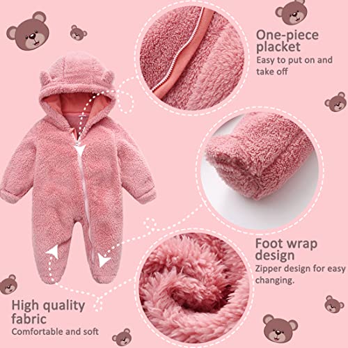 Infant Bear Snowsuit Jumpsuit for Newborn Boy/Girl 6-9Months