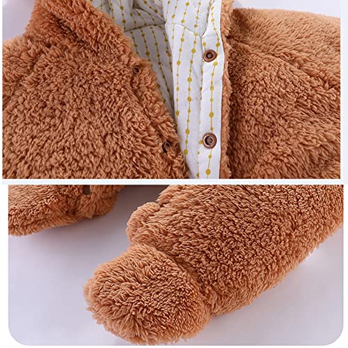 Winter Fleece Hooded Romper for Newborn Babies