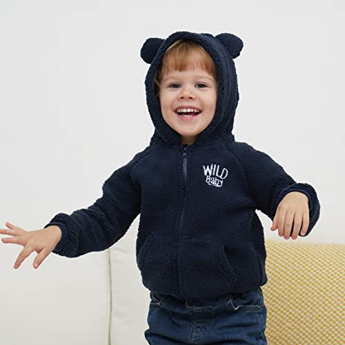 Cartoon Fleece Hooded Jacket for Newborns 6-9M