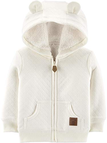 Carter's Baby Hooded Sweater Jacket, Oatmeal, 18 Months