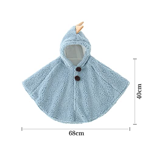 ITODA Toddler Winter Fleece Cape Hooded Coat