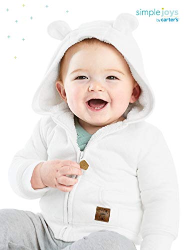 Carter's Baby Hooded Sweater Jacket, Oatmeal, 18 Months