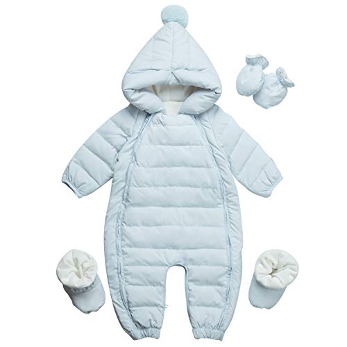 Blue Hooded Puffer Snowsuit for 9-12 Month Baby