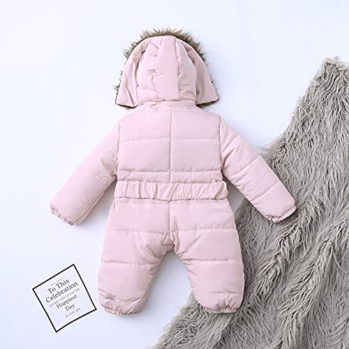 Hooded Snowsuit Jumpsuit Coat for Baby Girls