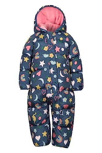 Rainbow Kids Padded Snowsuit, Central Zip, Hand/Foot Cuffs