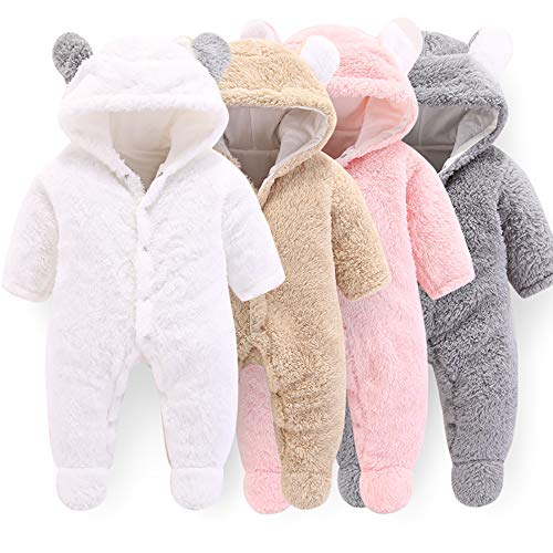 Cartoon Bear Winter Snowsuit for Newborn Baby (3-6 Months)