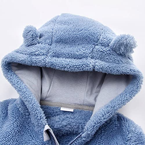 Flannel Bear Winter Jumpsuit - Unisex Baby Onesie