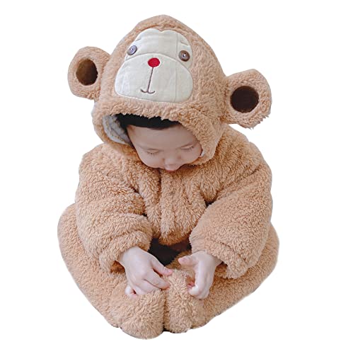 Winter Fleece Hooded Romper for Newborn Babies