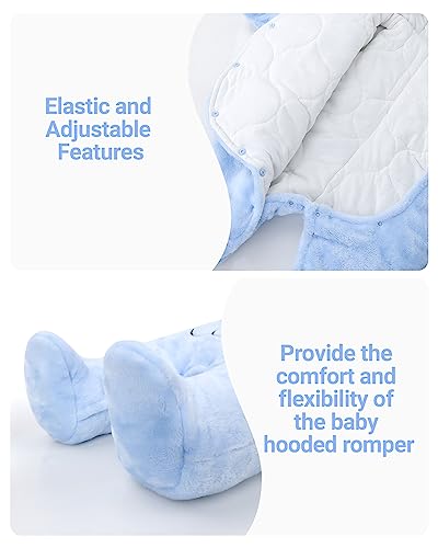 Winter Hooded Flannel Rompers for Baby Boys and Girls