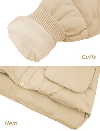 FEOYA Baby Hooded Puffer Winter Coats White