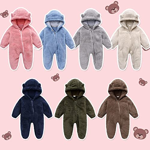 Infant Bear Snowsuit Jumpsuit for Newborn Boy/Girl 6-9Months