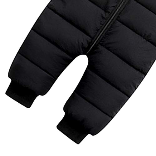 Haokaini Baby Unisex Snowsuit Hooded Jumpsuit Coat Black