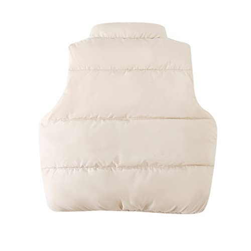 Kids Lightweight Puffer Vest Sleeveless Jacket Solid Color