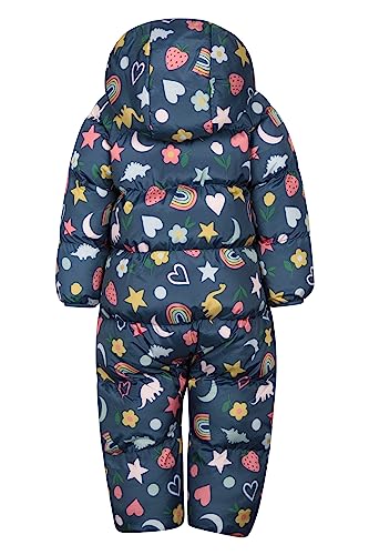 Rainbow Kids Padded Snowsuit, Central Zip, Hand/Foot Cuffs