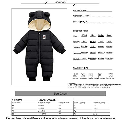 Borlai Winter Hooded Romper for Newborns
