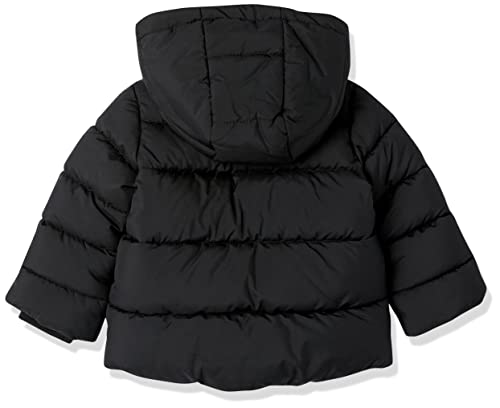 Boys' Black Hooded Puffer Jacket, 2 Years