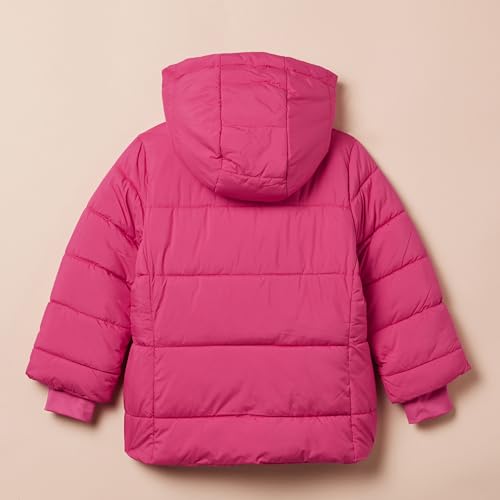 Girls' Pink Hooded Puffer Jacket - 2 Years
