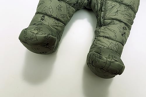 Baby Snowsuit Hooded Overalls Winter Romper Cotton Onesies