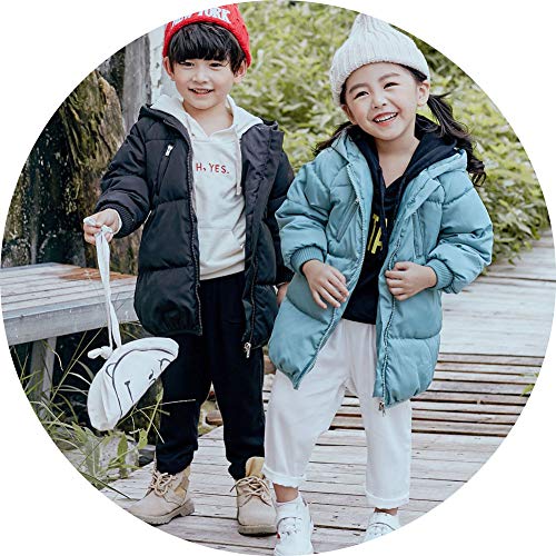 LANBAOSI Winter Long Hooded Puffer Coat for Babies