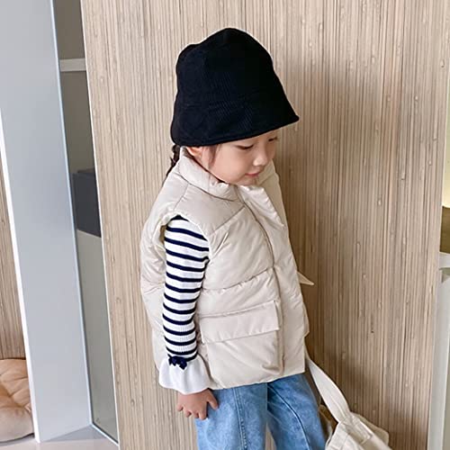 Kids Lightweight Puffer Vest Sleeveless Jacket Solid Color