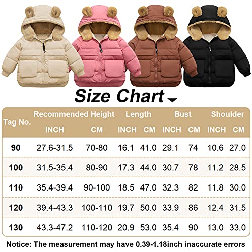 FEOYA Baby Hooded Puffer Winter Coats White