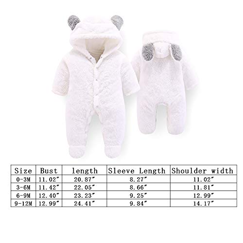 Cartoon Bear Winter Snowsuit for Newborn Baby (3-6 Months)