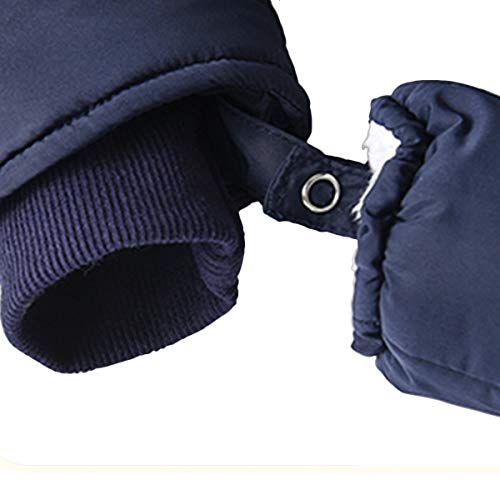 Famuka Winter Hooded Rompers for Baby Boys/Girls (Navy, 12-18M)