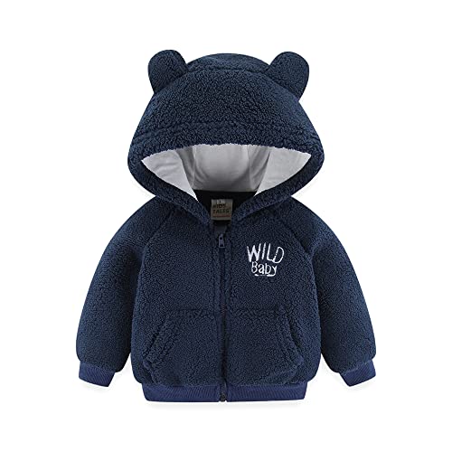 Cartoon Fleece Hooded Jacket for Newborn Baby Boys/Girls